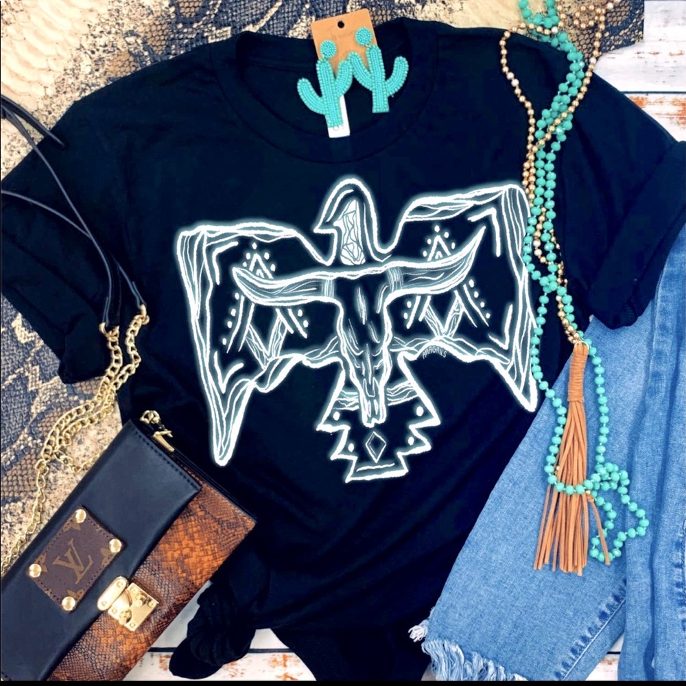 T-shirt, Thunderbird in black